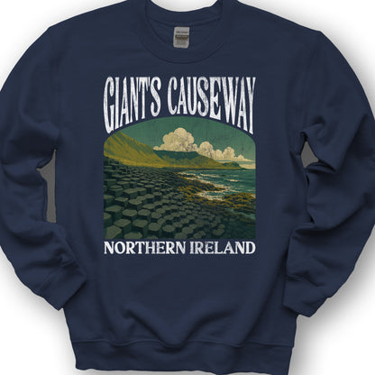 Giants Causeway Northern Ireland "Big and Bold" Sweatshirt - Navy