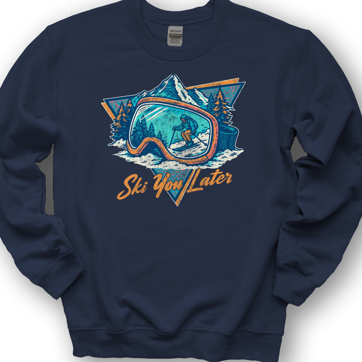 Ski You Later Retro 1980's Sweatshirt - Navy