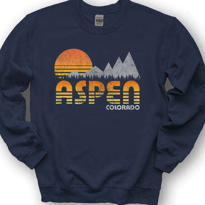 Aspen "80's Retro" Sweatshirt - Navy
