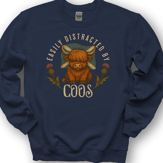 Easily Distracted By Coos Sweatshirt - Navy