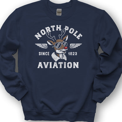 North Pole Aviation Sweatshirt - Navy