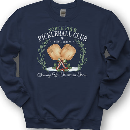 North Pole Pickleball Club Sweatshirt - Navy