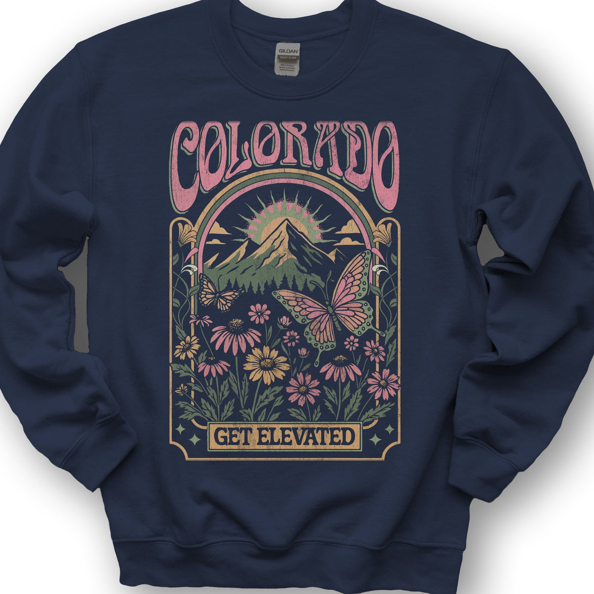 Colorado Get Elevated Butterfly Sweatshirt - Navy