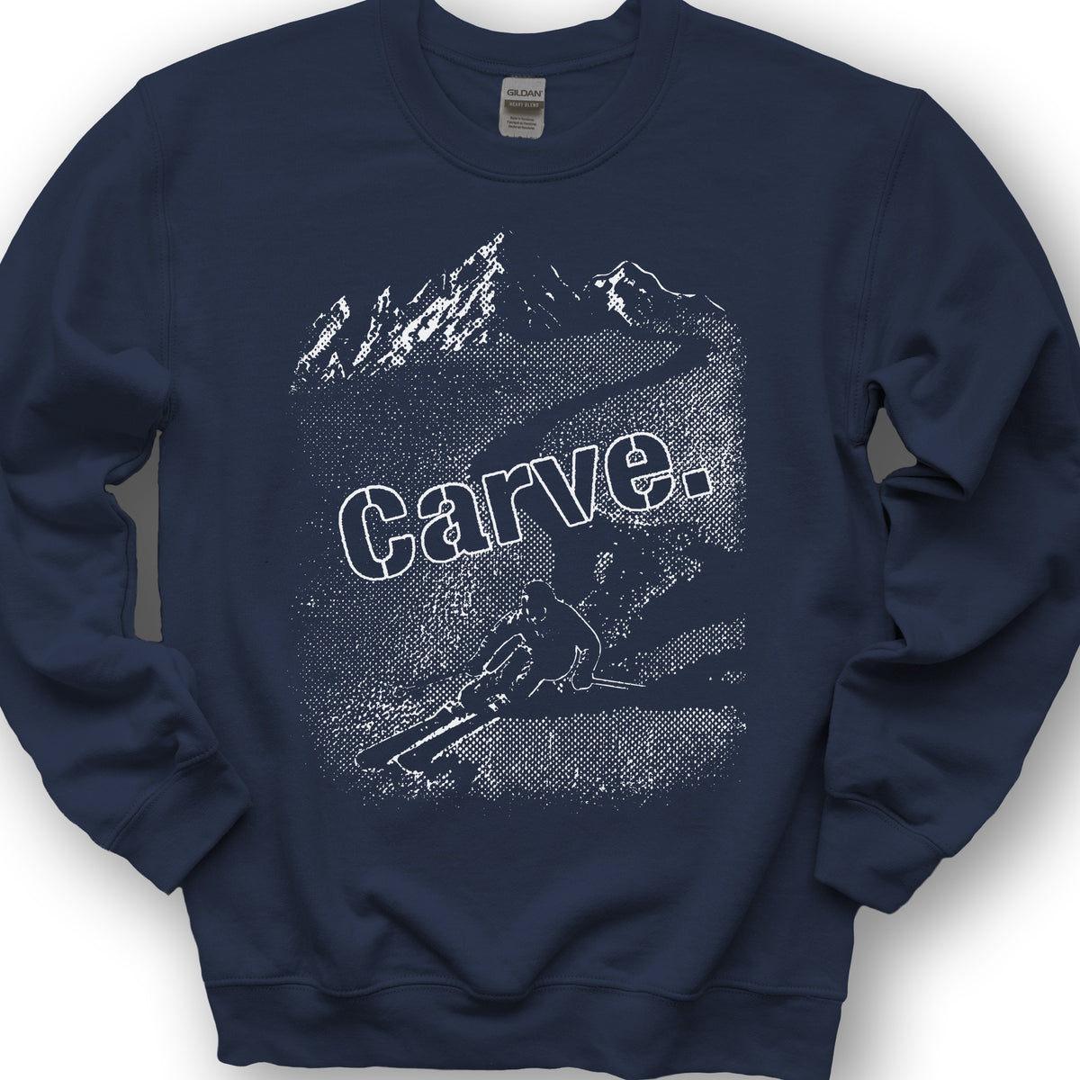 Carve Ski Print Sweatshirt - Navy