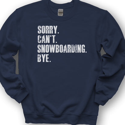 Sorry Snowboarding Sweatshirt - Navy