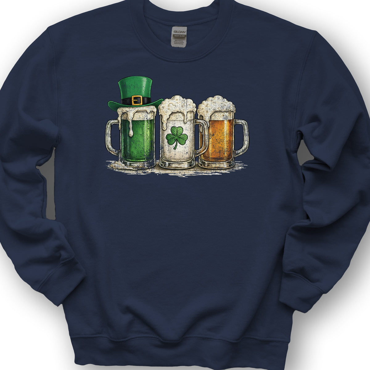 Irish Flag Mugs Sweatshirt - Navy