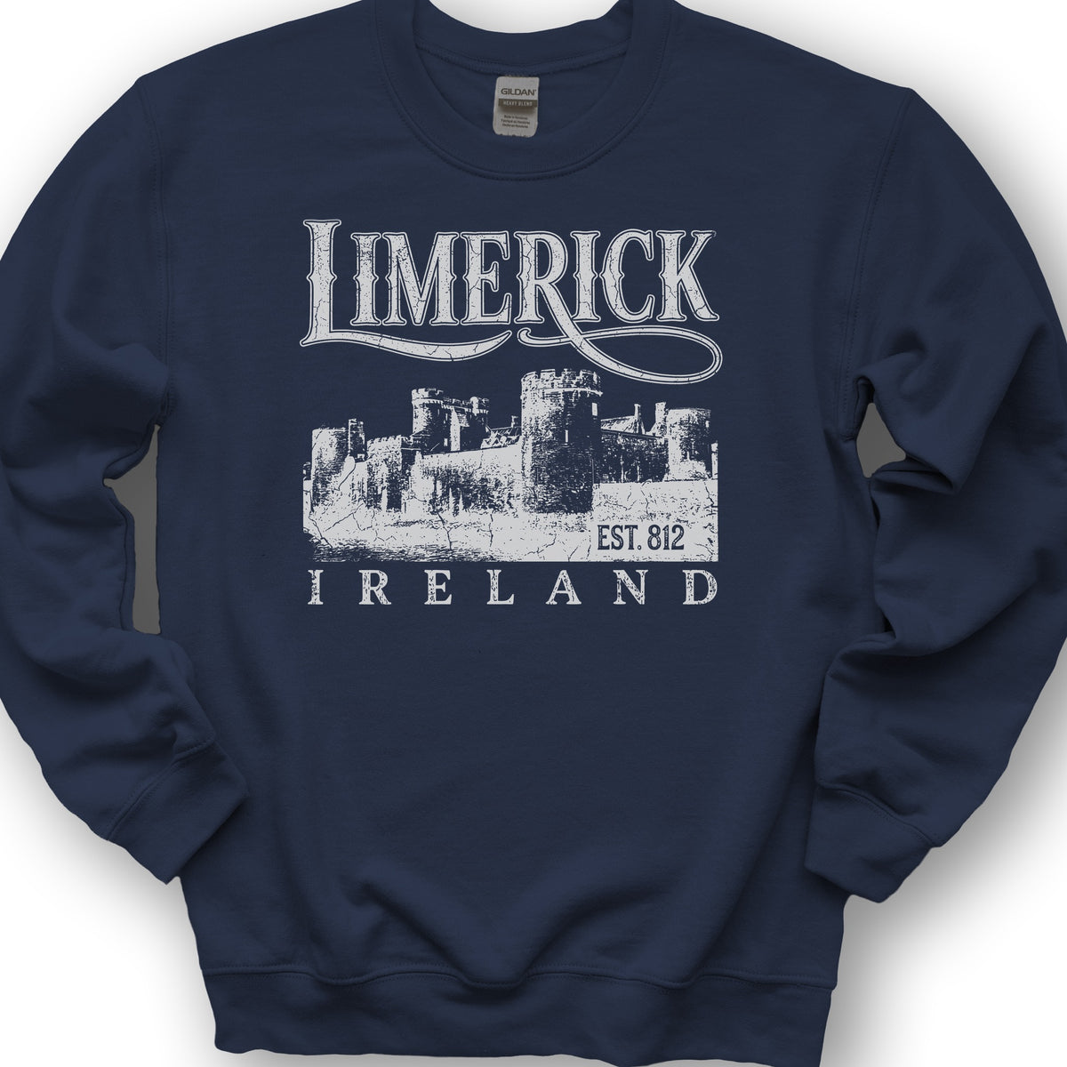 Limerick Ireland Vintage Print Sweatshirt - Navy