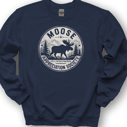 Moose Appreciation Society Sweatshirt - Navy