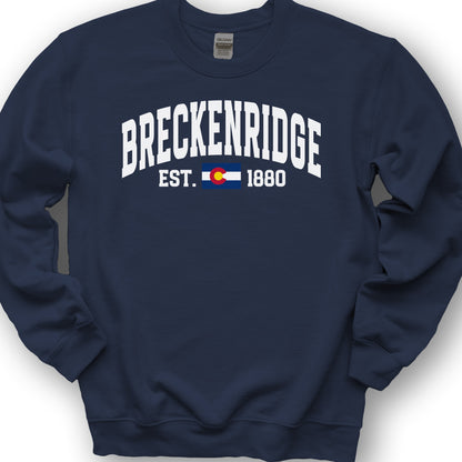 Breckenridge Colorado Varsity Sweatshirt - Navy
