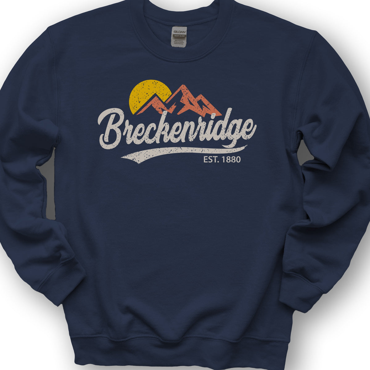 Breckenridge Vintage Script Sweatshirt - Navy