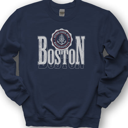 Boston Scoop Sweatshirt - Navy