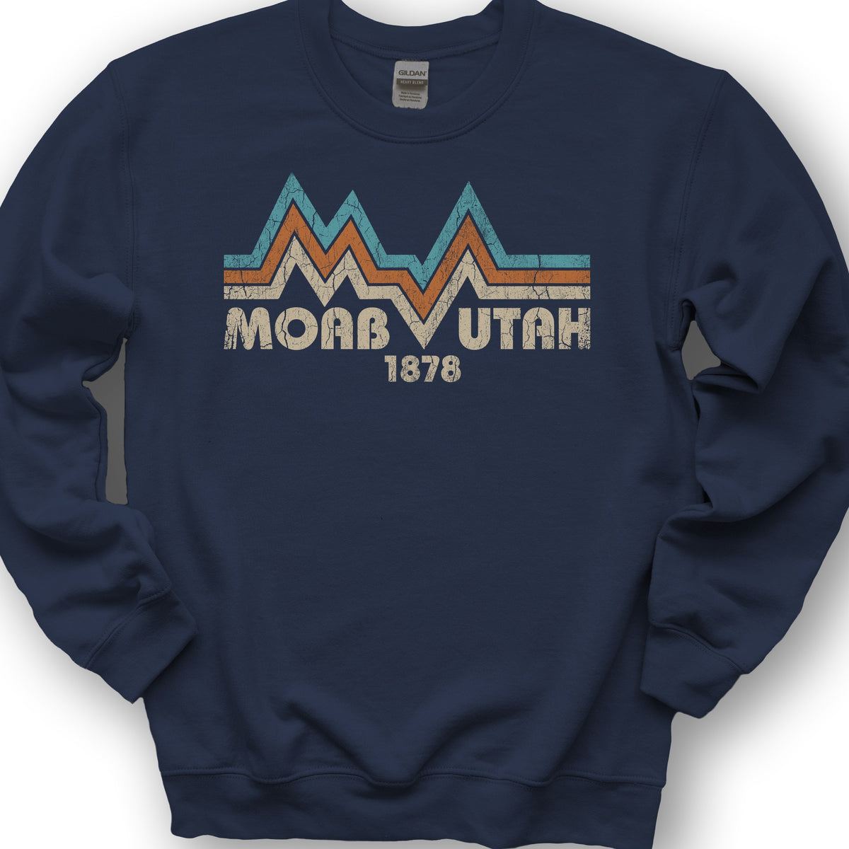 Moab Utah Retro Sweatshirt - Navy