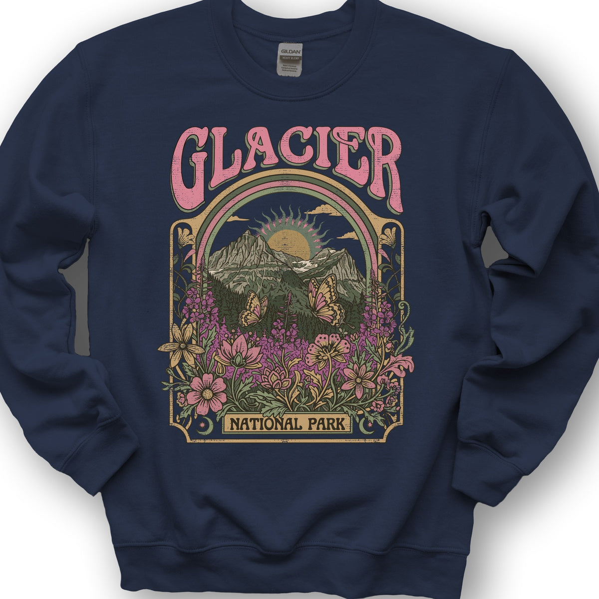 Glacier Butterfly Sweatshirt - Navy