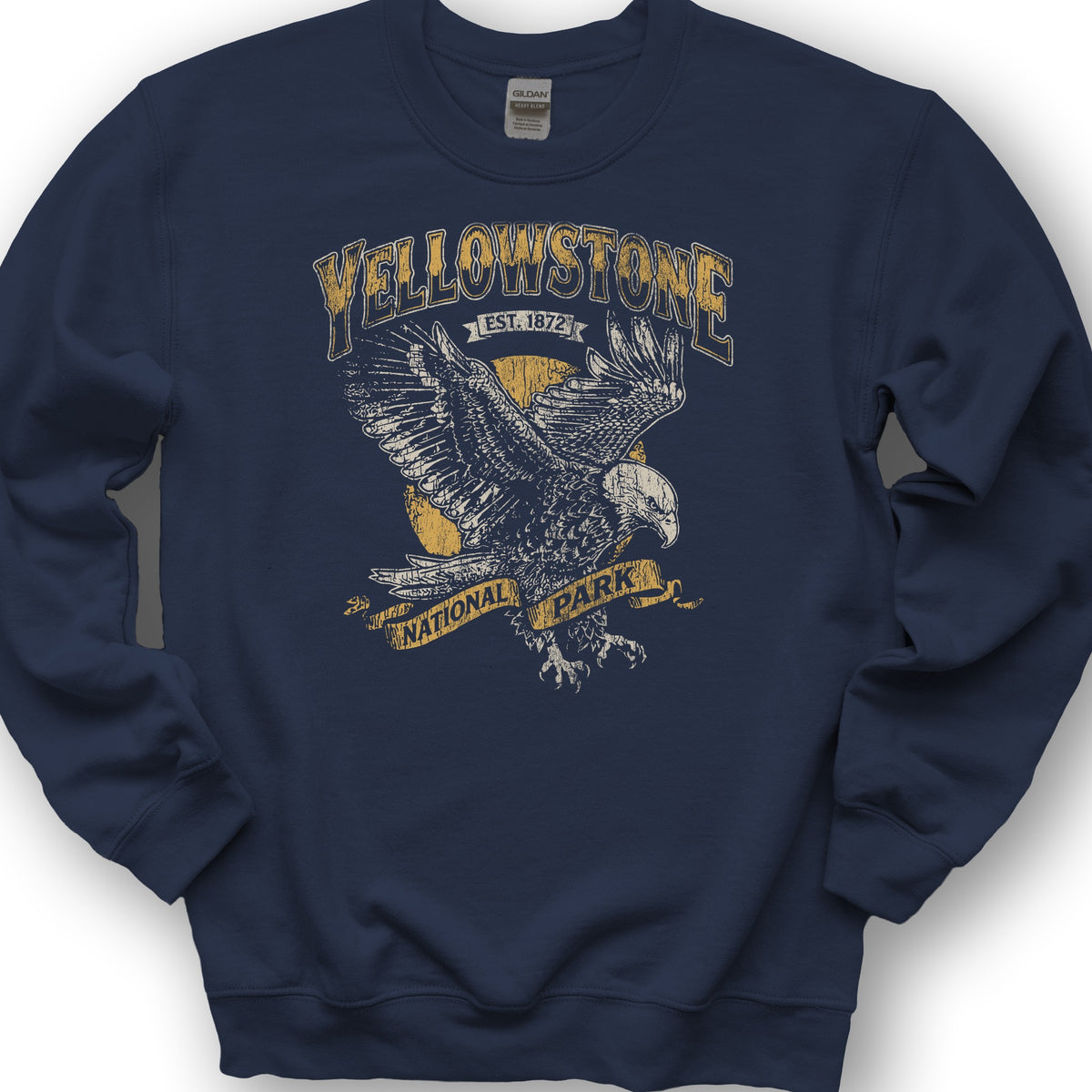 2026022698 Yellowstone Bald Eagle V01 - Gildan 18000 Sweatshirt - Navy