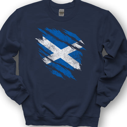 Scotland Weathered Flag Sweatshirt - Navy
