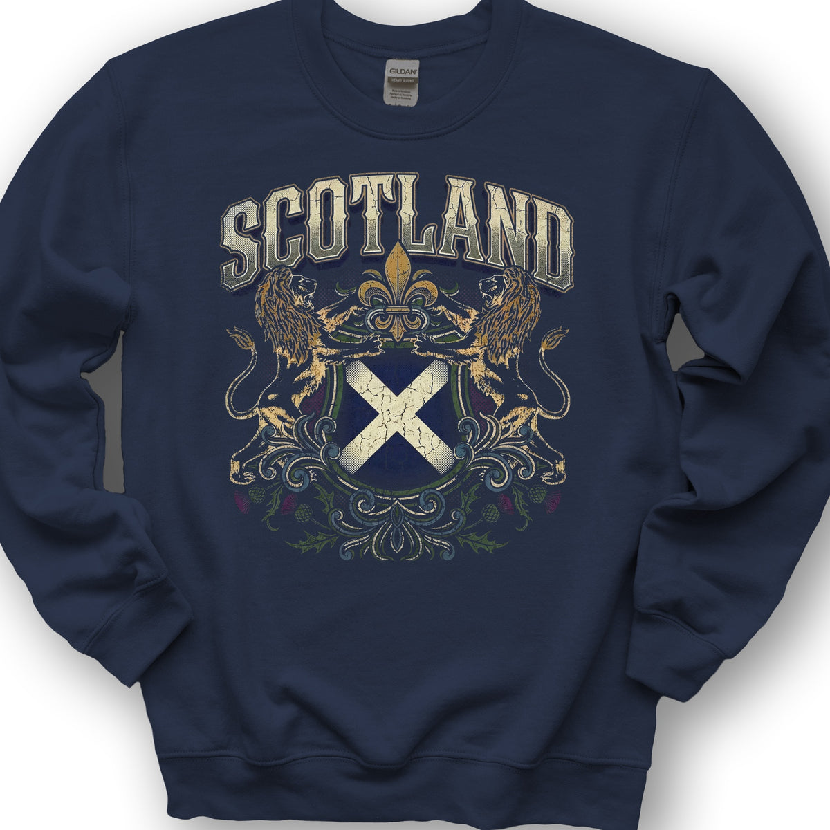 Scotland Rampant Flag Sweatshirt - Navy