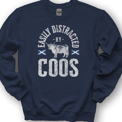 Easily Distracted By Coos Sweatshirt - Navy