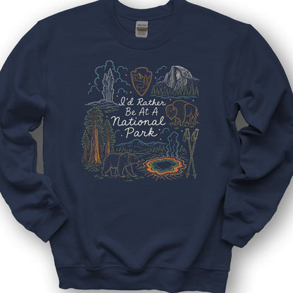 I'd Rather Be At A Park Sweatshirt - Navy