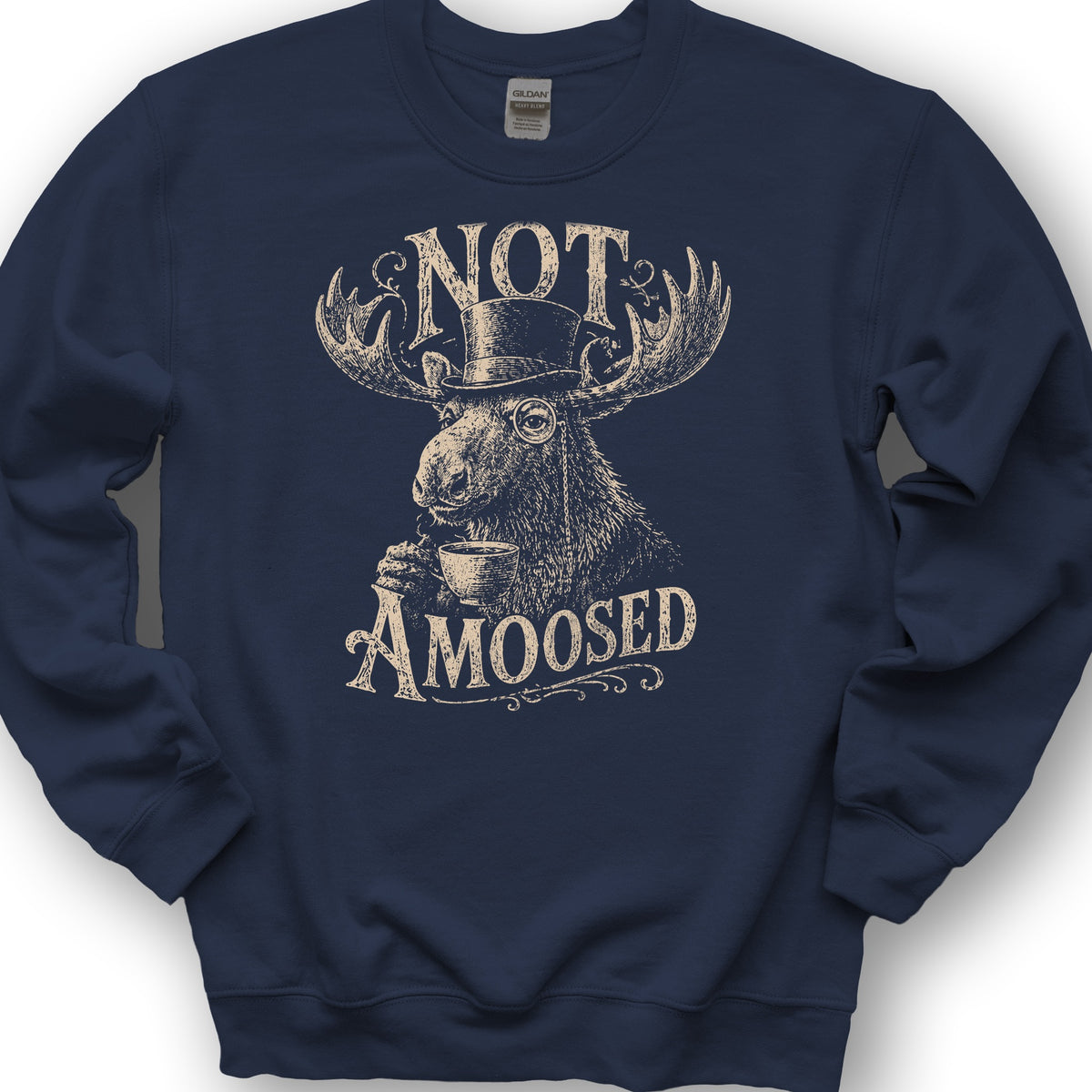 2026043097 Not AMoosed V01 - Gildan 18000 Sweatshirt - Navy