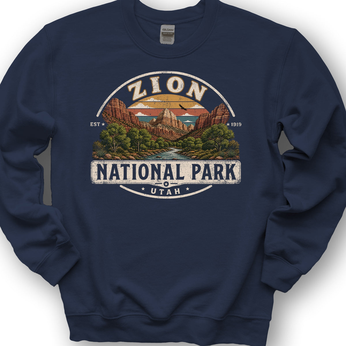 Zion Medallion Sweatshirt - Navy