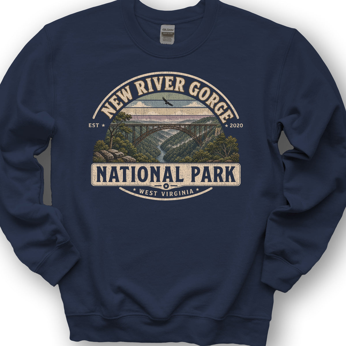 New River Gorge Medallion Sweatshirt - Navy