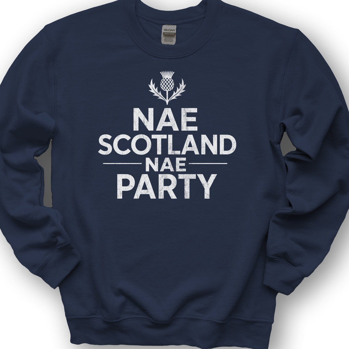 Nae Party Thistle Sweatshirt - Navy