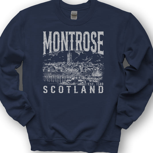 Montrose Scotland Sketch Sweatshirt - Navy