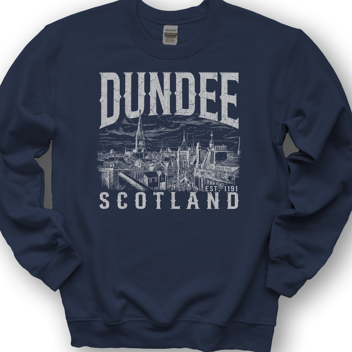 Dundee Scotland Sketch Sweatshirt - Navy