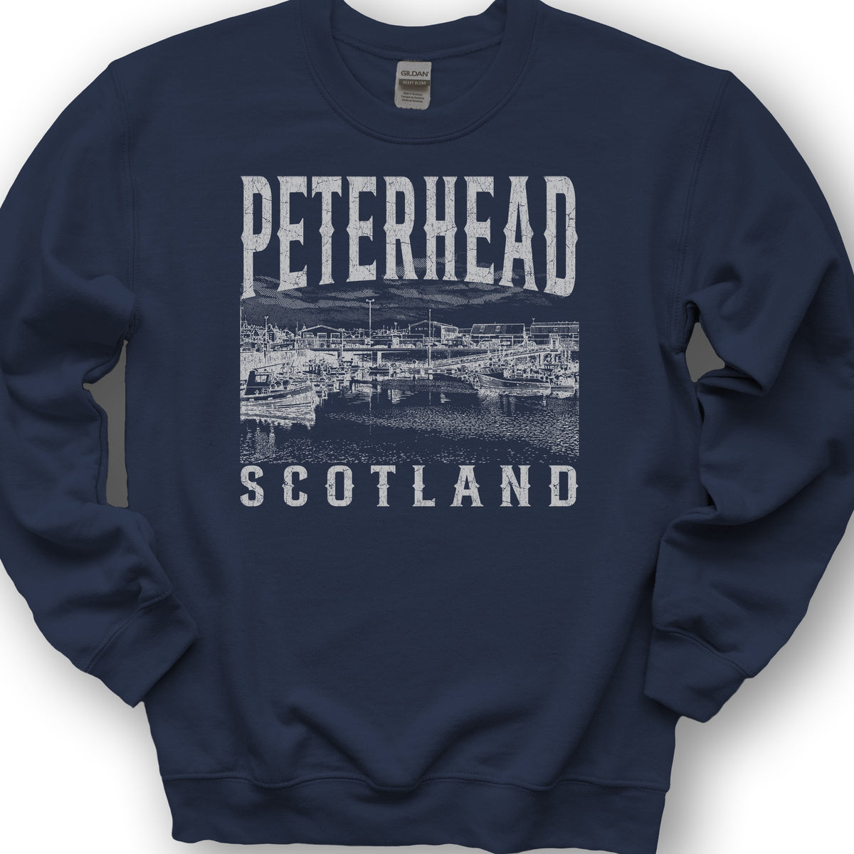 Peterhead Scotland Sketch Sweatshirt - Navy