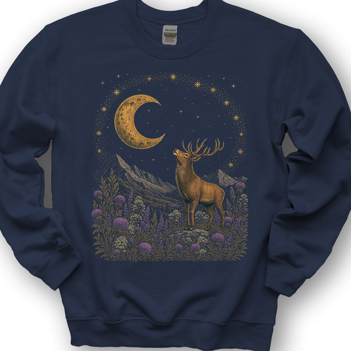 Midnight Stag Sweatshirt - Navy