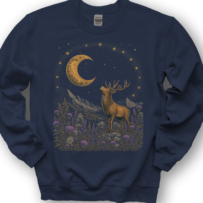 Midnight Stag Sweatshirt - Navy