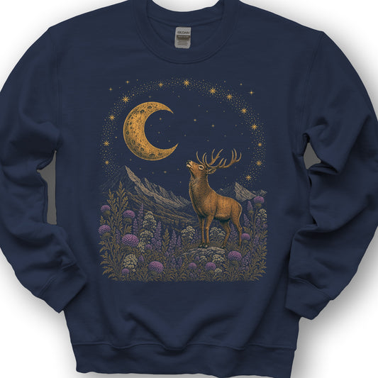 Midnight Stag Sweatshirt - Navy