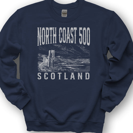 Castleisland Scotland Sketch Sweatshirt - Navy