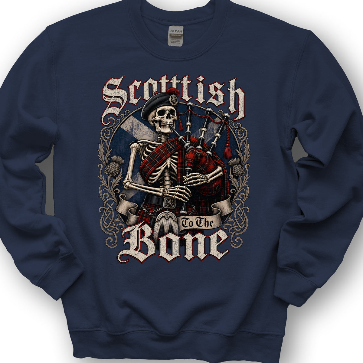 Scottish Boney Piper Sweatshirt - Navy