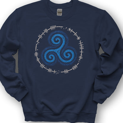 Celtic Triskele Sweatshirt - Navy