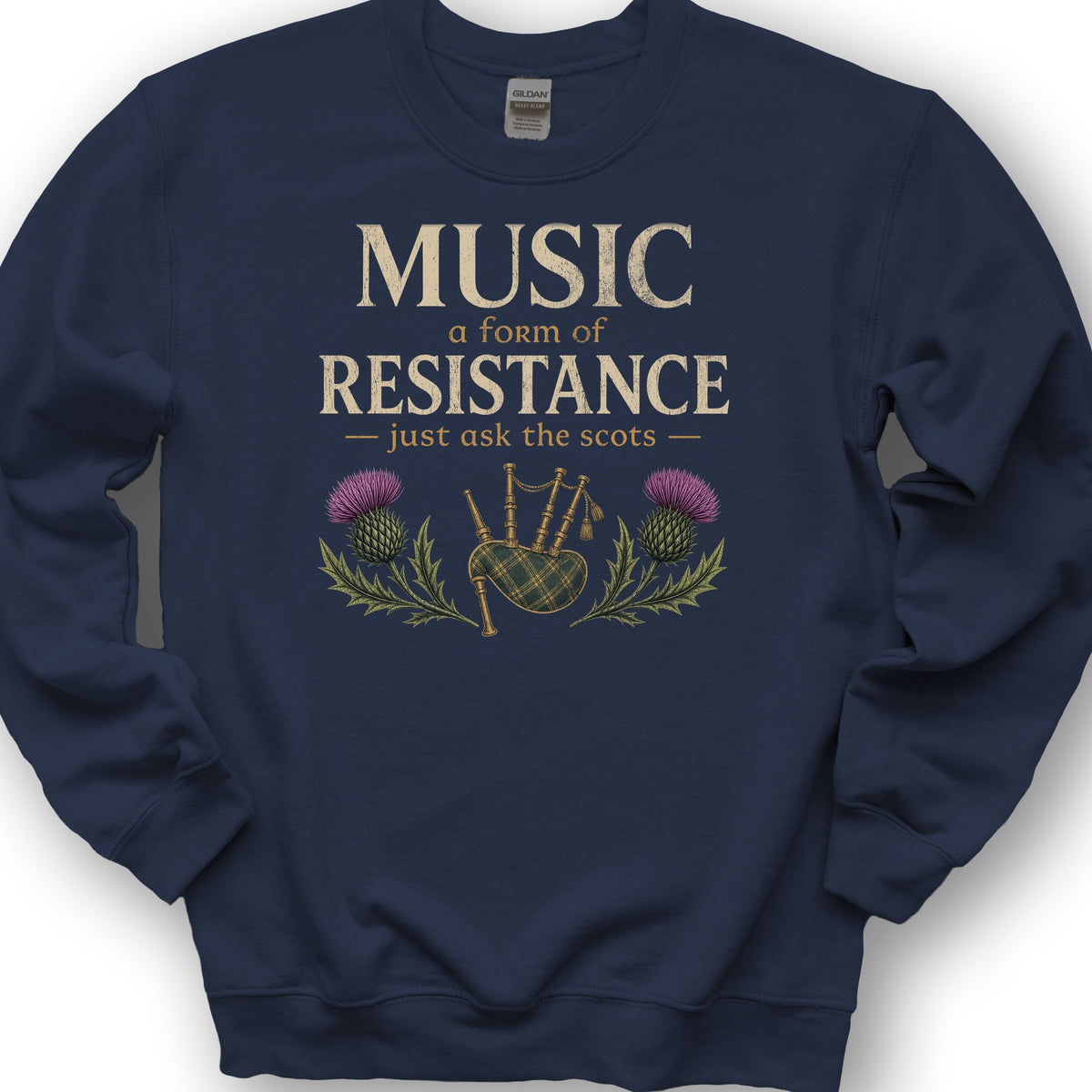 Music Resistance Scottish Sweatshirt - Navy