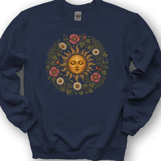 Celestial Bloom Sweatshirt - Navy