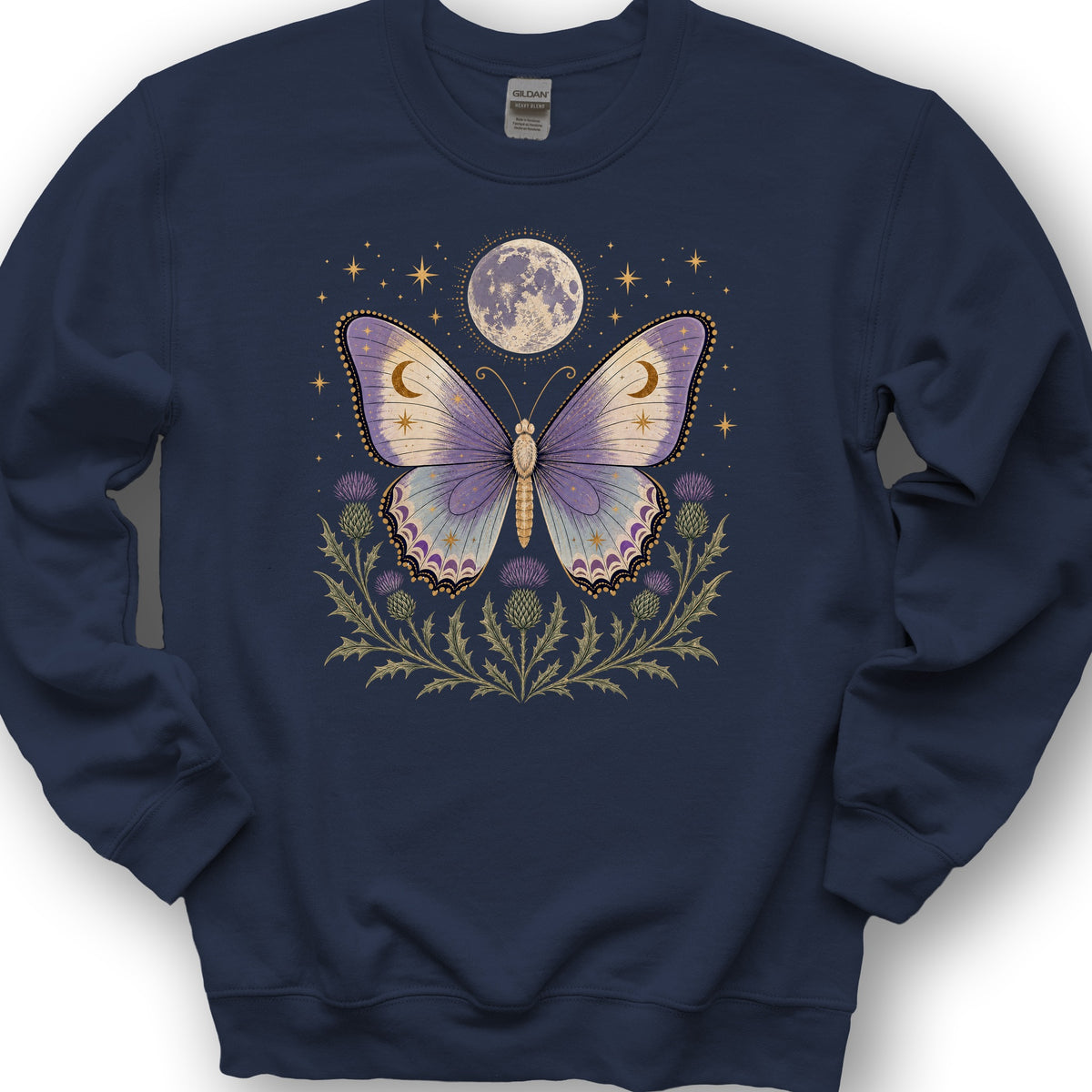 Thistle Moon Butterfly Sweatshirt - Navy