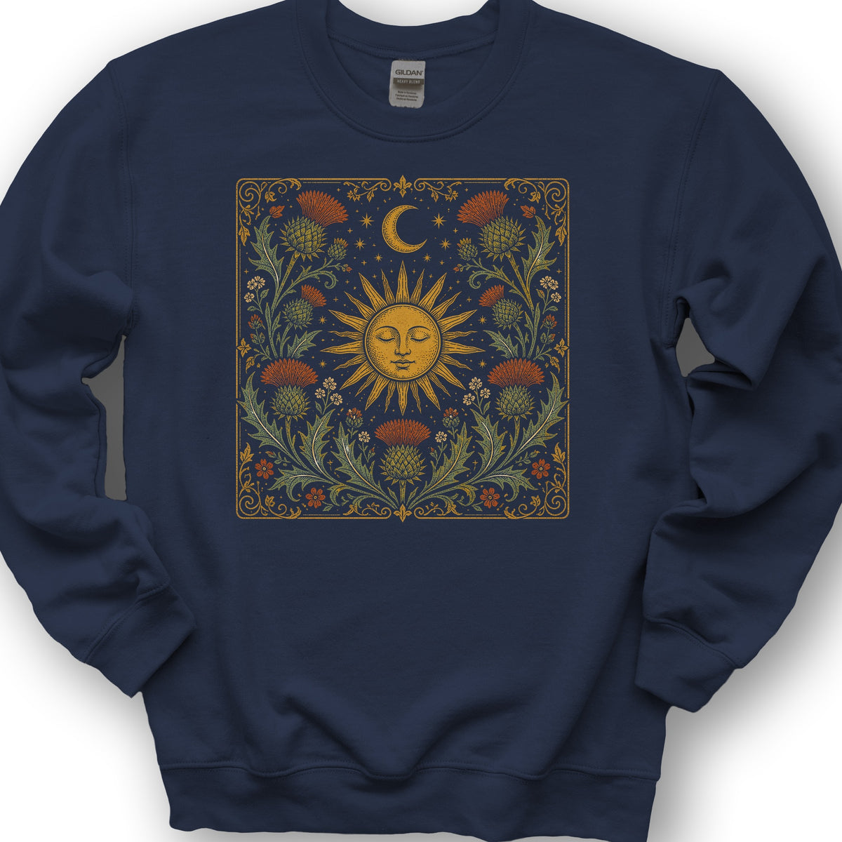 Celestial Thistles Sweatshirt - Navy