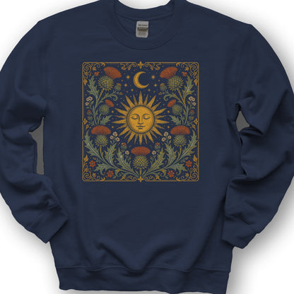 Celestial Thistles Sweatshirt - Navy