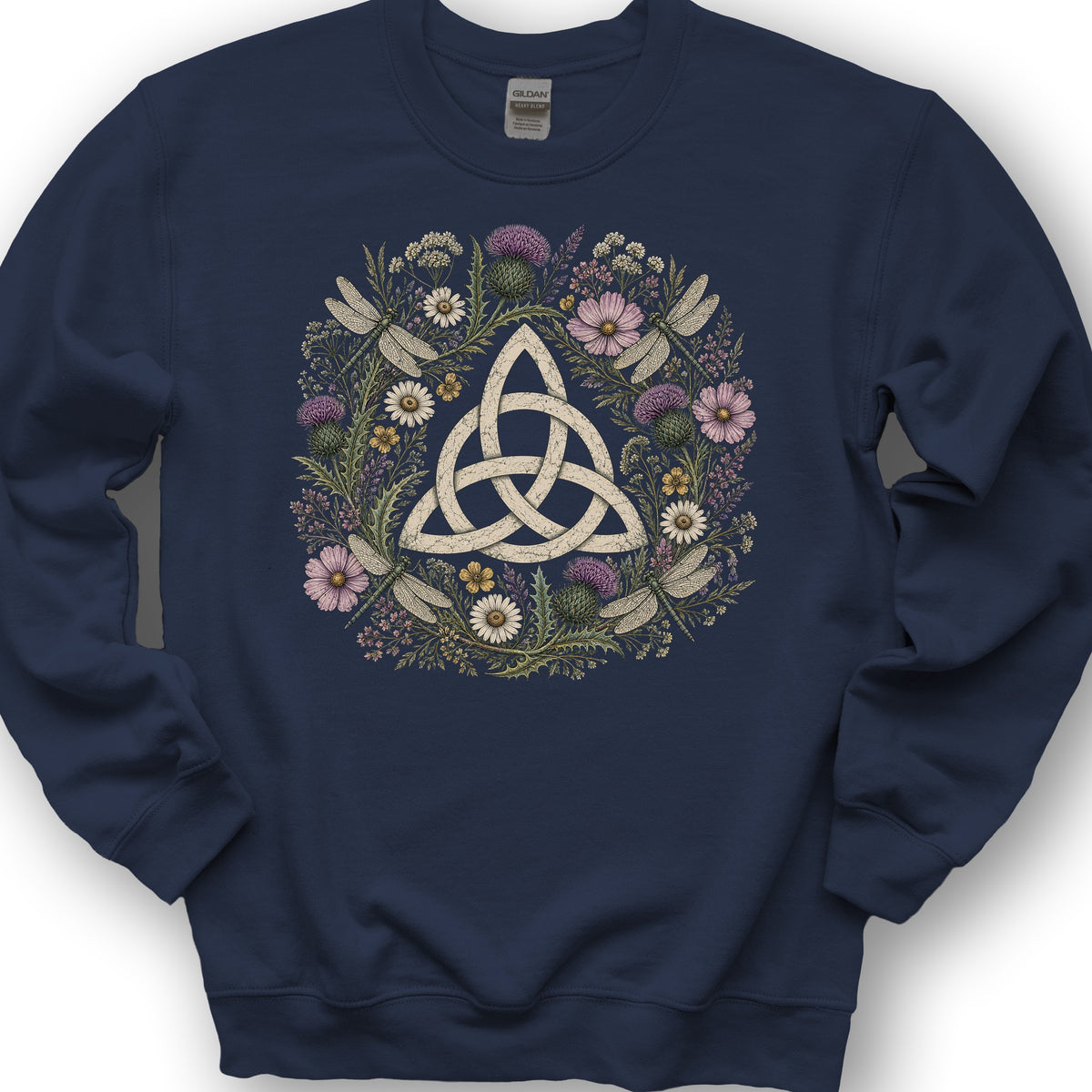 Trinity Knot Wreath Sweatshirt - Navy
