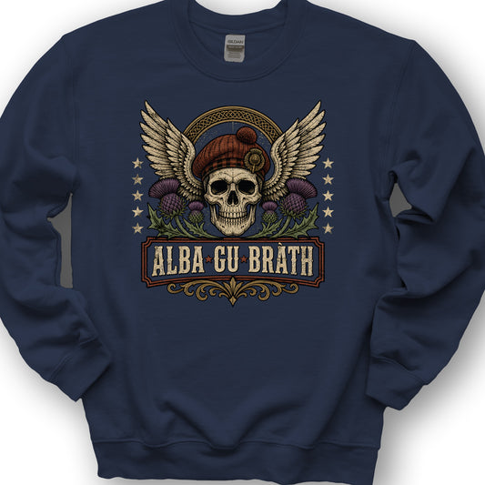 Alba Skull Thistle Sweatshirt - Navy