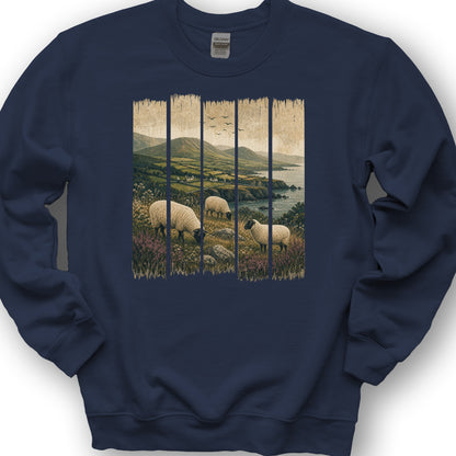 Ireland Sheep Panels Sweatshirt - Navy