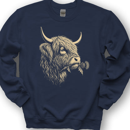 Coo With Thistle Sweatshirt - Navy