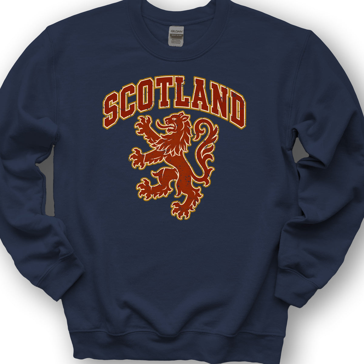 Red Vintage Rampant Lion Sweatshirt - Navy