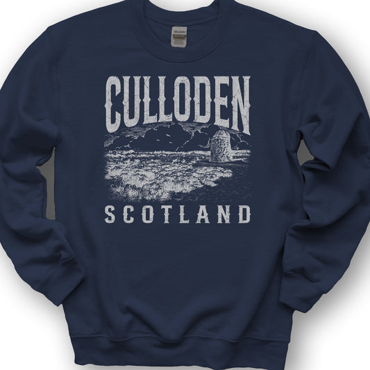 Culloden Scotland Sketch Sweatshirt - Navy