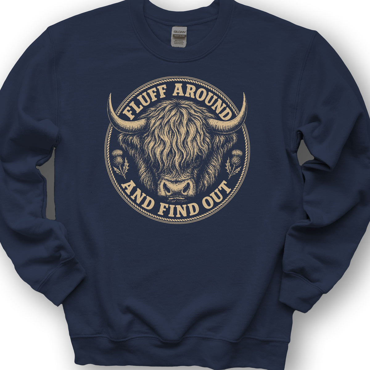 Fluff Around Coo Sweatshirt - Navy