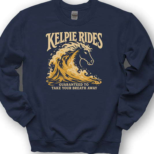 Kelpie Rides Retro Sweatshirt - Navy