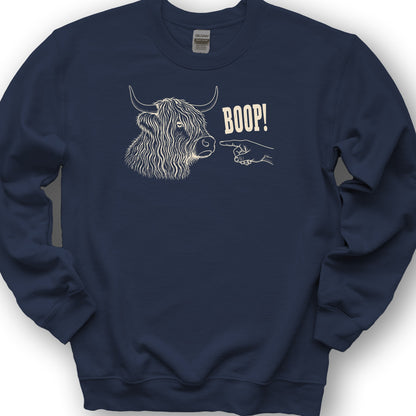 Boop Highland Coo Sweatshirt - Navy