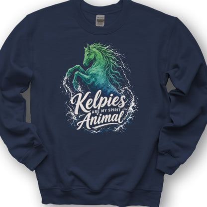 Kelpie Spirit Animal Sweatshirt - Navy